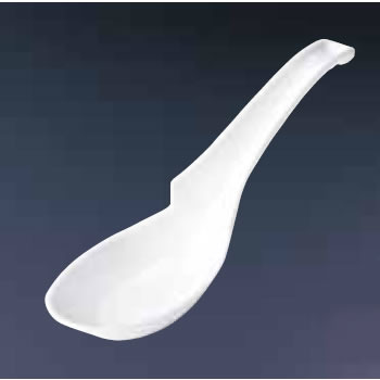 料理演出用品・鍋用小物 あったか鍋小物・レンゲ C-74 メラミン ラーメンレンゲ 白(9-2393-0301)