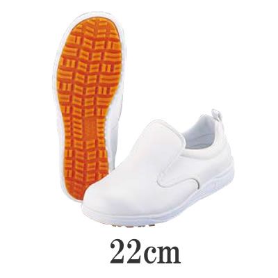 厨房・調理場用ワークシューズ アサヒコック101白　22cm(1-1477-0501)