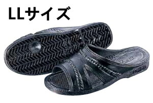 定番・サンダル スリッパ 紳士用　健康サンダル　黒　LL（約27cm）(8-1407-0703)