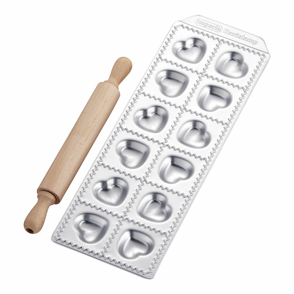 ラビオリ型 ハート12ヶ取　314 　かわいいハートの形のラビオリが作れる 料理用品 パスタ アルミ製 イ..