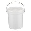 ラウンドペール 5型(4.3l) 業務用 食品 調味料保管 バケツ プラスチック製 持ち手付き 給食用品(9-0198-0401)