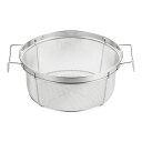 18-8フライヤー用丸網カゴ 25cm PGS-08 業務用 ステンレス製 16メッシュ 油濾し 網 ざる 揚げ物(9-0436-0902)