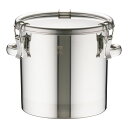 18-8テーパー付密閉式容器 両手付 TP-CTH-24 業務用 ステンレス製 保存容器 持ち手付き 収納時スタッキング可能 給食 食缶(9-0197-050...