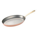 モービルカパーイノックス片手オーバルパン 6525.30 30cm Mauviel 卓上用 テーブルサービス COPPER+STAINLESS STEEL(9...