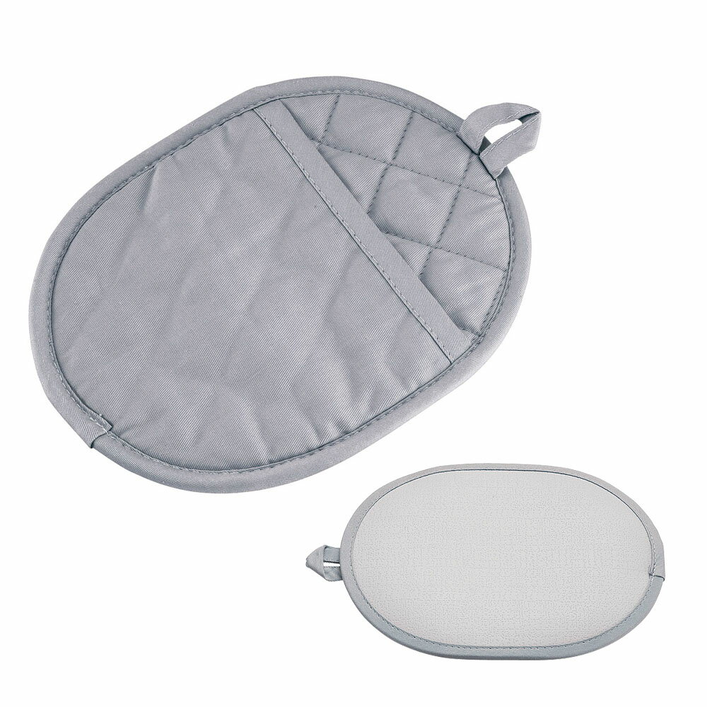 TKG シリコンホルダー オーバル　 　鍋つかみ 鍋敷き キッチン用品 ミトン 裏面シリコンゴム すべりに..