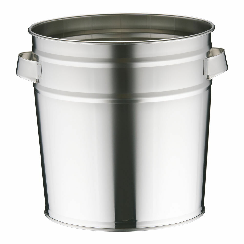 18-8両手バケット　15L 業務用 ステンレス製 バケツ 持ち手付き 食缶 給食用品 厨房用品 (9-0194-1202)