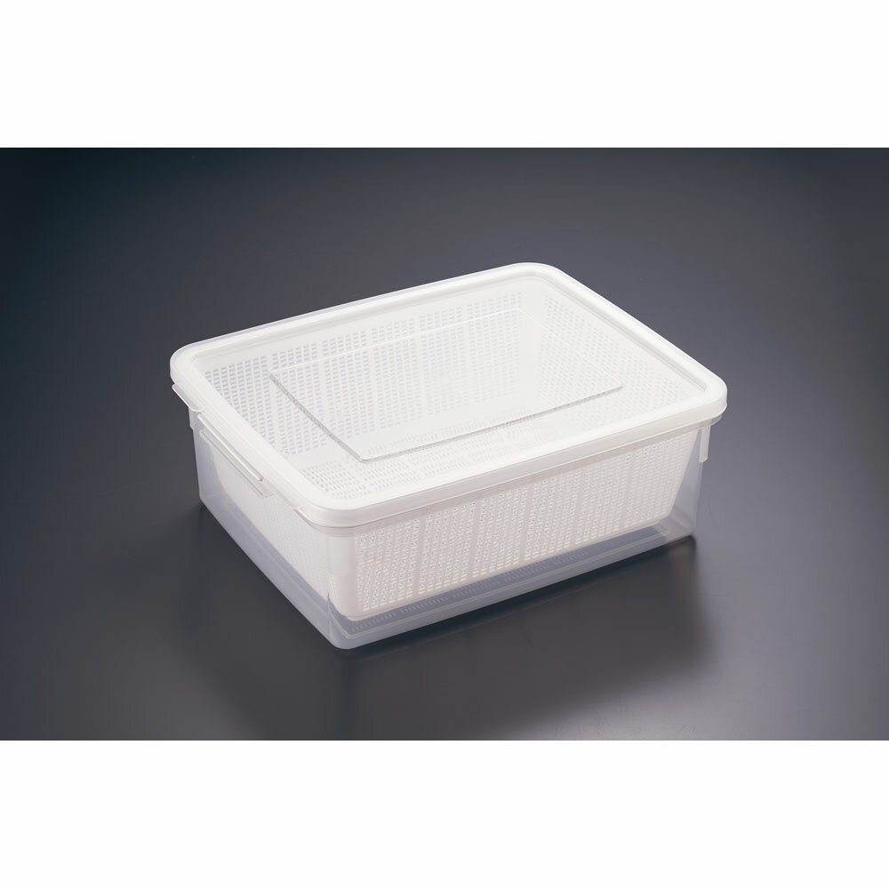 ざるコン角 14L ホワイト (1-0278-0101)