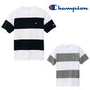 SALE CHAMPION チャンピオン (C3-P350) メンズ Tシャツ 20SS キャンパス ビッグボーダー 普段着 カジュアル シンプル 半袖 カットソー ロゴ刺繍 コットン