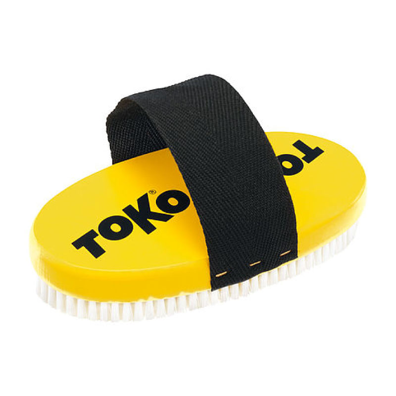 TOKO トコ (5560010) ナイロンオバールブラシ 毛足12mm 仕上用 ストラップ付き 持ちやすい スキー スノーボード スノボー メンテナンス メンテ用品
