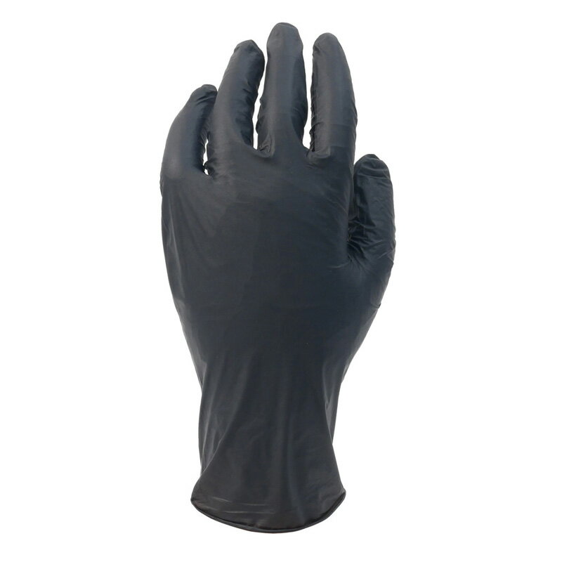 COVERWORK カヴァーワーク ニトリル手袋 指先滑り止め付き 100枚入り S M L LL ブラック FT-382100