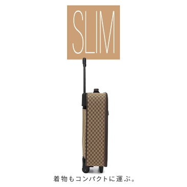 訳あり(スリムタイプ 着物バッグ)市松模様キャスター付き着物バッグ 茶 キャリーケース スーツケース キャリーバッグ 着物 和装 収納 軽量 スリム 小物