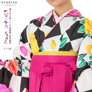(ひさかたろまん 二尺袖着物 単品 HN-1-16)仕立て上がり 洗える着物 単品 女性 レディース プレタ 袷 二尺袖 袴着物 フリーサイズ 着物 和服 和装 きもの レトロモダン(zr)通販セール