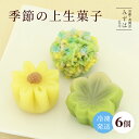 【数量限定】季節の上生菓子6個入【冷凍発送】冷凍品以外と同梱不可 スイーツ プレゼント 高級 お取り寄せ 京都 和菓子 詰め合わせ 保存料不使用