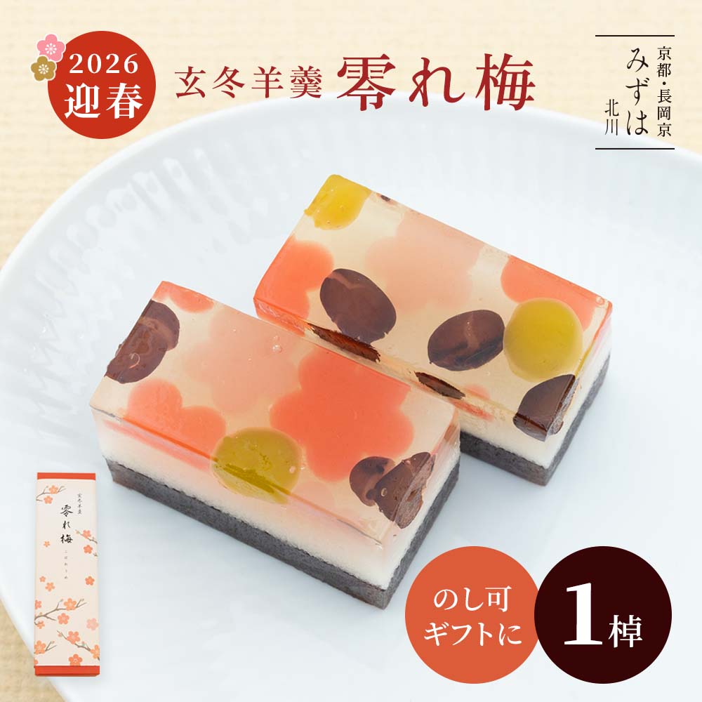 玄冬羊羹 零れ梅【予約受付中】【迎春年賀菓子2026】【のし紙可】 スイーツ プレゼント 高級 お取り寄..