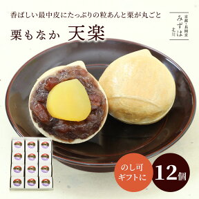 母の日ギフト | 栗もなか天楽12個箱【のし紙可】 スイーツ プレゼント 高級 お取り寄せ 京都 和菓子