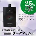 公式 25%OFFクーポン 【 KYOGOKU カラーセラム （ ダークアッシュ ） 】京極 kyougoku KG 髪色チェンジ ケラチン ヒアルロン酸 HC染料 塩基性カラー 弱酸性 カラーバター カラートリートメント カラーケア ダメージケア