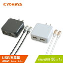 充電器 microUSB 2ポート 2.4A android 2台