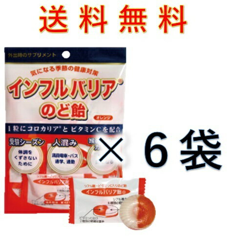 インフルバリアのど飴 50g ×6袋セット ブロマ研究所 送料無料
