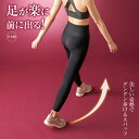 楽天曲線美美姿勢ウォーキングスパッツ Yoga+ 加圧 スポーツスパッツ 黒 脚やせ 下半身 ダイエット スパッツ スリム レディース 下半身痩せ むくみケア ヨガウエア ウエストカバー お腹カバー ウォーキング レギンス ポイント5倍