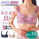 おさまりが良いブラジャー (3枚組) ワイヤー入り 胸 ブラ 垂れ 脇肉 贅肉 大きいサイズ ボディメイク 矯正 補正 補正下着 ブラジャー