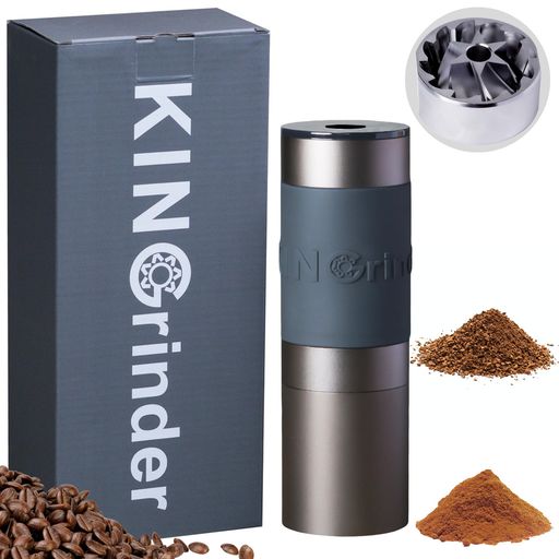 KINGRINDER K1 手挽きコーヒーミル 160段階内部式粒度調整 均一性に優れるコニカル式金属刃 最大容量25G