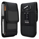 スマホポーチスマホケースDeear携帯ケース縦横装着可能iPhone11/11proiPhone8/iPhonexr/iPhone12Proなど5.7-6.5インチのスマホに対応ナイロン製ブラック