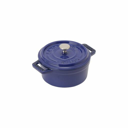 鋳物ホーロー鍋 STAUB ストウブ ピコ・ココット ラウンド 10CM ロイヤルブルー 小さい 両手 鋳物 ホーロー 鍋 オーブン可