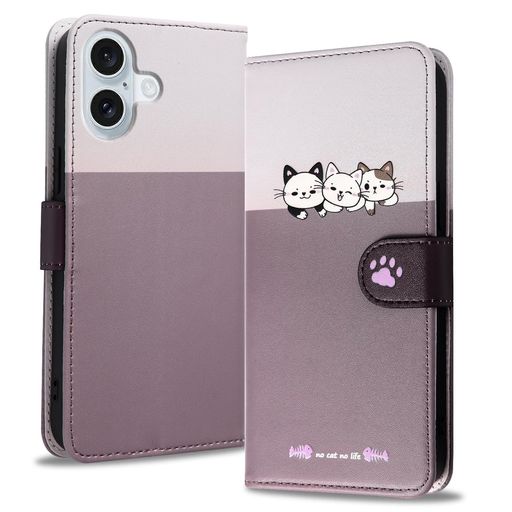 Rakuten - Reddylin対応iPhone16ケース手帳型かわいい猫アイフォン16ケース手帳型財布型iPhone16ケース手帳型iPhone16カバーTPU素材全面保護カード収納iPhone16スマホケース可愛い