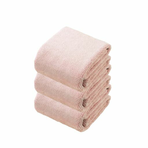 carari(カラリ)フェイスタオル3枚組吸水力[5倍]のマイクロファイバーKOSピンク繊維の隙間に素早く吸水..