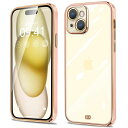 iPhone15Plusケースクリアアイフォン15Plusカバー透明シリコンメッキ加工耐衝撃TPU落下防止防塵薄型軽量一体型変形防止人気おしゃれ全面保護iPhone15Plus(桜ピンク)
