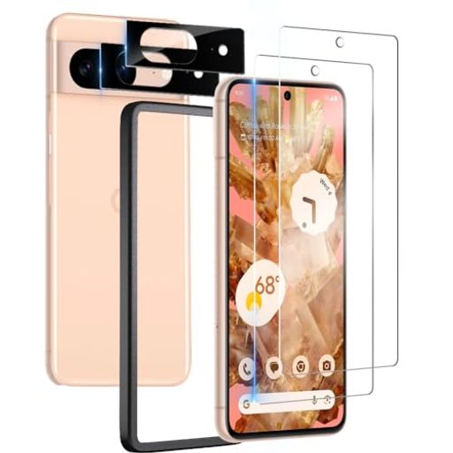 【対応機種】GooglePixel8専用設計。※この機器は周辺部が曲面となったラウンド仕様のため、保護フィルムを端まで貼ることができません。そのため、表示部分よりも保護フィルムが小さくなっています。ご了承の上ご購入ください。 【高透過率】高品質の旭硝子を採用しており、光の透過率が99%で、透明度が普通のGooglePixel8ガラスよりも高くて、元々の画質が損なわれません。高画質な写真や動画を楽しむことができます。 【気泡無しと簡単貼り付け】丁寧に加工したので、気泡が入りにくくて、4つ簡単な手順のみで誰でも簡単に貼り付けることができます。自己吸着できるシリコン粘着シートで、簡単的に貼り付けます。ガラスを液晶に置くだけで自然に吸着、簡単に気泡が抜いて行くので、誰でも簡単、綺麗に貼ることができます。 【指紋防止飛散防止】特殊なコーティング加工を施しましたので油や指紋など付いても軽く拭けば汚れはすぐに落ちます。保護フィルムには防爆性のプラスチックの層があり、ガラスが破損した場合、破片は飛ばず安全です。