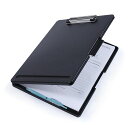 Homdolaserクリップボードフォルダa4薄型クリップボードクリップファイル屋外クリップボード収納付きファイルボードバインダーファイル会議パッドブラック