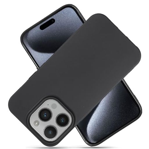 【Geshh】iPhone16PROMAX6.7inch(6.7インチ)対応ケース軽量耐衝撃全面保護超耐磨薄型ソフトマット質感ブラックスマホカバーストラップ16promax手机殻黒い