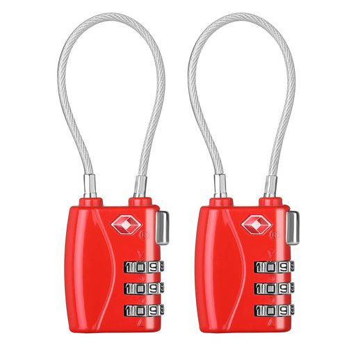 ZHEGETSAスーツケース鍵旅行ダイヤル式ワイヤーロック暗証番号荷物、スーツケース、バックパック用