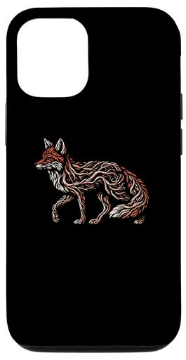 乐天商城 - iPhone15TreeLeavesRoots&BranchesNatureFoxVintageOutdoorArtスマホケース