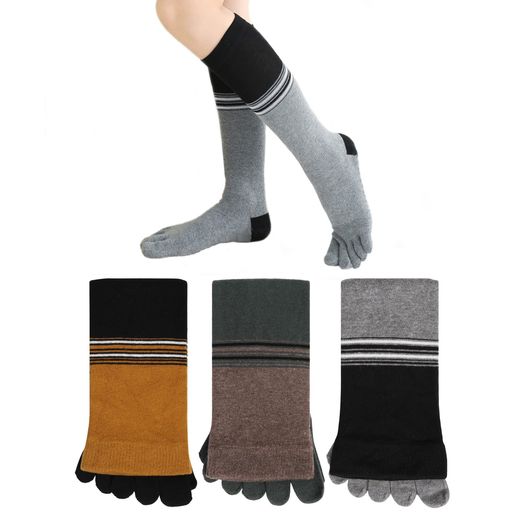 「5本指わける」5本指わけるのデザインによって、細菌が指から指に移りにくくなり、皮膚炎症トラブルの心配はいりません。 「優れた着用感」綿素材でできたので、柔らかい肌触りではき心地が良い、優れた通気性を持ち、汗をかいてもすぐに乾き、水虫対策にもなり、快適にご利用いただけます。 「3足3色」一セットに3色が入っているので、色のバリエーションが豊富で、毎日の気分に従って好きな色を履くことができます。 「ロング丈のソックス」5本指靴下はショート丈が多い。ありそうでなかった膝丈のロングソックスです。安定な保温性を持ち、くるぶしをしっかり守り、寒い日にも安心に履けます。 「安心的な材質」80%コットン+18%ポリエステル+2%スパンデックス、高弾力の素材でできたので、よりよい伸縮性を持ちます。ほとんどの足にフィットします。 「高い汎用性」日常生活はもちろん、登山、ジョギング、ウォーキングなどさまざまな場面にも適用。そのほか、夏の冷房対策、冬の冷え防止にも使えます。 サイズ:22.0cm〜25.0cm