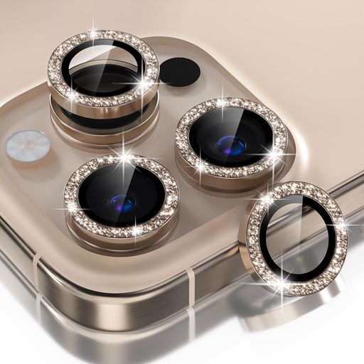 【4枚セット】FOR IPHONE 16 PRO/16 PRO MAXカメラレンズ保護カバー、アイフォン16プロ/プロマックスカメラレンズ保護フィルム キラキラのスパンコールの9H強化カメラレンズフィルムFOR IPHONE 16 PRO/16 PRO
