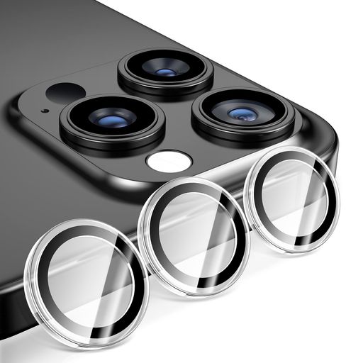 【ガイド枠一体化】MAGICJOHNiPhone16Pro/16ProMaxカメラフィルム9H強化ガラスAR高透過技術黒縁取りオープナー付き簡単装着いphone16promaxレンズカバーカメラ保護フィルム