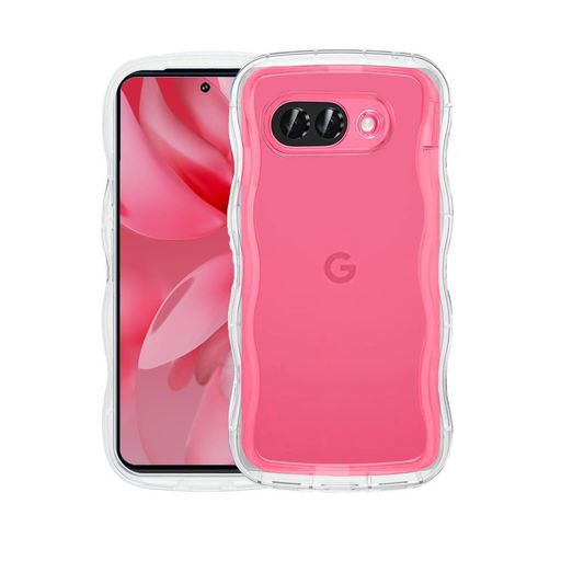 AVETUL Google Pixel 9a ケース クリア ウェーブ ピクセル9aケース 韓国 うねうね おしゃれ 黄ばみなし かわいい ソフトTPU 滑り止め 薄型 軽量 アク-スタが入るでき pixel9a スマホケース ワイヤレ…