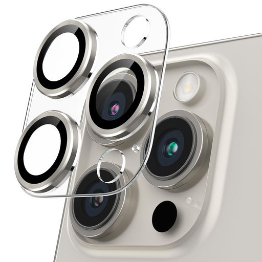 PODICK カメラカバー IPHONE 16 PRO/16 PRO MAX用 カメラフィルム 透明台座 全面保護 9H強化ガラス 傷防止 レンズ保護 耐衝撃 アイフォン16 プロ/16 プロMAX用 カメラ保護 高透過率 黒縁取り 露出オーバー防止