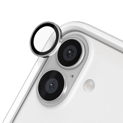 RHINOSHIELD (ライノシールド) [IPHONE 16 / 16 PLUS] 対応9H強化ガラス製カメラ保護フィルム|耐衝撃性 耐傷性 高透過率 飛散防止 防霧 - シルバー