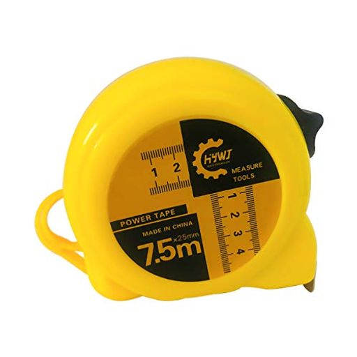 HYWJメジャー巻尺コンベックス巻き尺7.5mメジャースケール距離測定器目盛り見やすいdiy作業工具大工道具幅25mm*長さ7.5Mステンレス鋼
