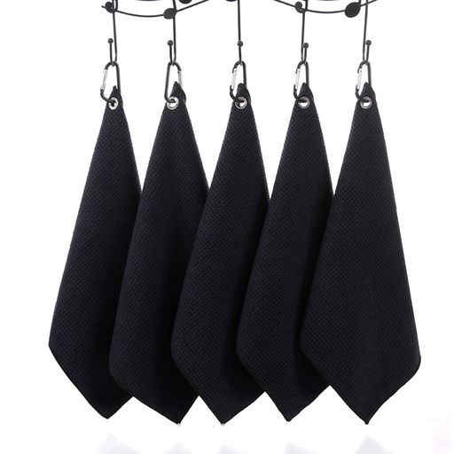 Creacomゴルフタオルゴルフクラブタオルハンドタオル柔らかいカラビナクリップ付き収納携帯便利ゴルフ..