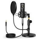 MAONO XLR-3.5MMマイク コンデンサーマイク マイクセット 単一指向性 配信用マイク アームスタンド/25MMラージカプセル 音響システム/アンプ/...