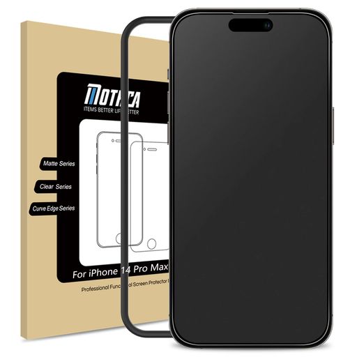 Mothca アンチグレア iPhone 14 Pro Max対応 ガラスフィルム 強化ガラス 液晶 保護フィルム さらさら タッチ感 ゲームフィルム ガイド枠付き Dynamic Island対応 日本旭硝子製素材 反射防止 指紋防止…