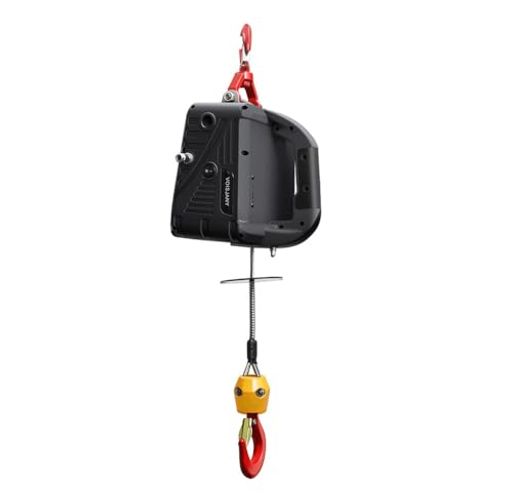 電動ウインチウインチ電動ホイスト小型クレーン携帯型で超強荷重は500kgに達する110V巻き上げ機家庭用業務用エアコンの設置、けん引、装飾工事、荷役。1500W無線リモコン/有線制御/手動…