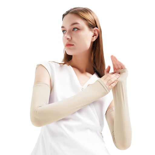 [Pawinpaw]アームカバーUVカットレディース腕カバー【指掛けタイプ/接触冷感/UPF50+/吸汗速乾/ストレッチ/抗菌防臭】ロング丈ひんやりアームスリーブ袖カバー紫外線対策日焼け防止スポーツ&…