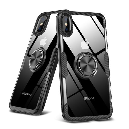 樂天商城 - YULNCUZ対応iPhoneXs用のケース対応iPhoneX用のケースリング付き耐衝撃ガラスクリアカバー車載ホルダースタンド機能透明レンズ保護ストラップホール付き全面保護黄変防止スリムアイフォンxs…