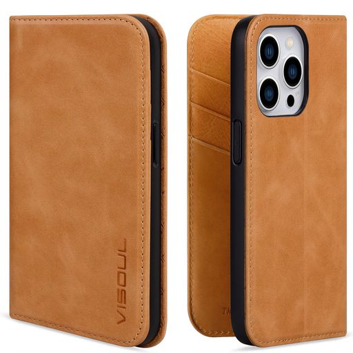 Rakuten - VISOULiPhone13Pro対応ケース手帳型本革レザー全面保護マグネット式カード収納アイフォン13プロケース横置きスタンド機能付き手帳型ケース手帳型レザーマグネット式スタンド機能付き手帳…