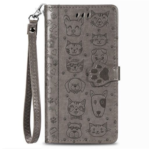 Rakuten - iphoneSE(第2世代)/iphone7/iphone8/iphone6/6s用ケース手帳型おしゃれ可愛いアニマル猫ストラップ付きマグネット式カード収納小銭入れスタンド機能アィフォンSE2